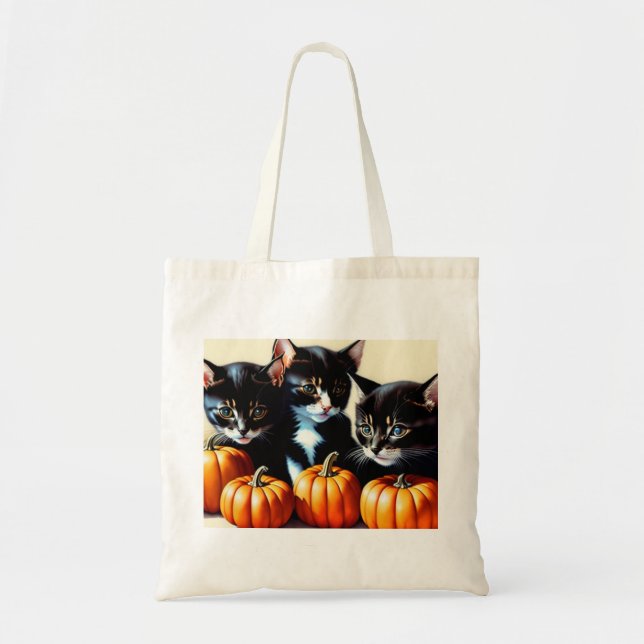 Autumn Kittens mit Pumpkins Tragetasche (Vorne)