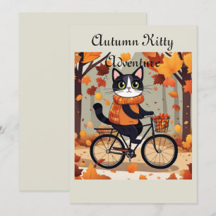 Autumn Kitty Adventure Dankeskarte