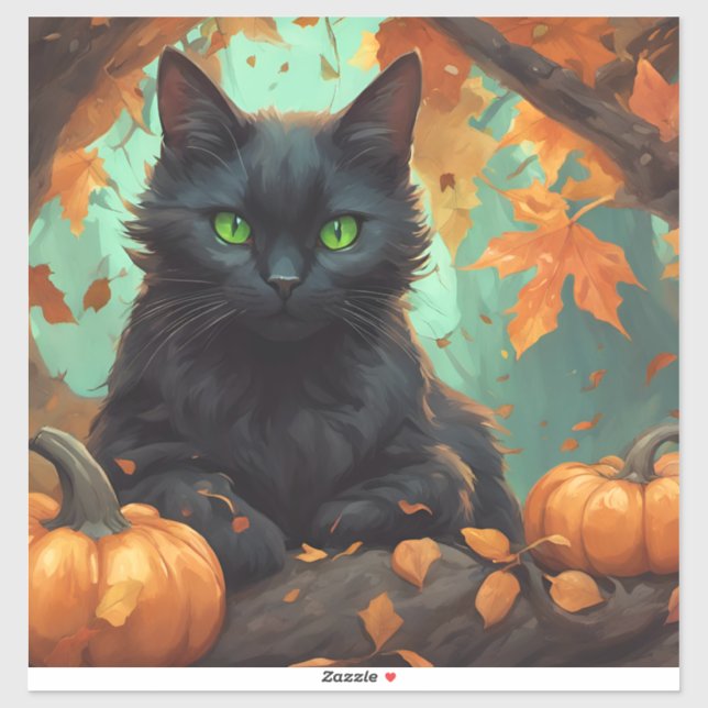 Autumn Kitty Aufkleber (Blatt)