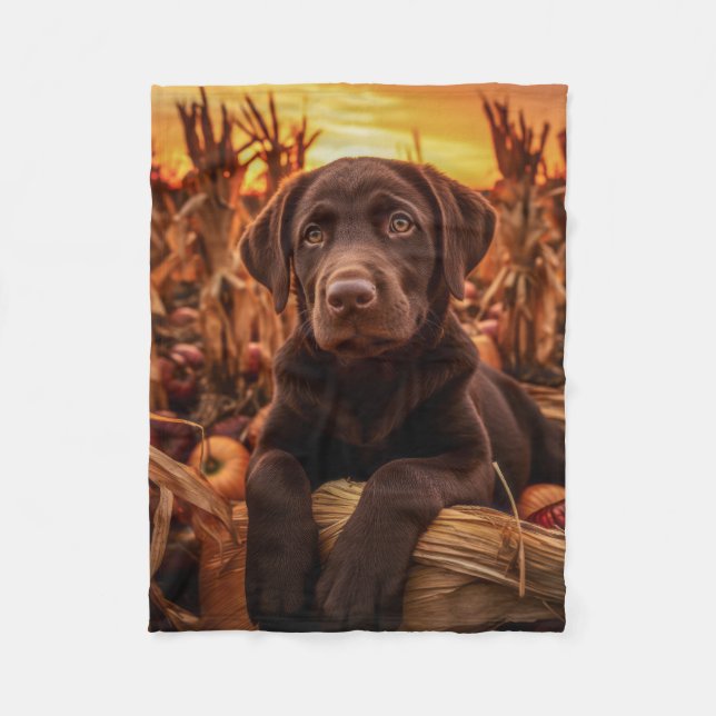 Autumn Labrador Pup Fleecedecke (Vorderseite)