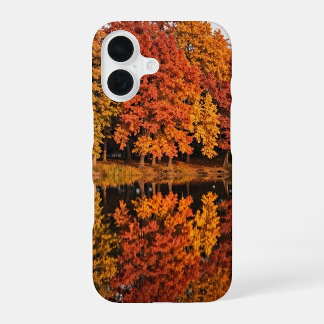 Autumn Lake Reflection Phone Case iPhone 16 Hülle (Rückseite)