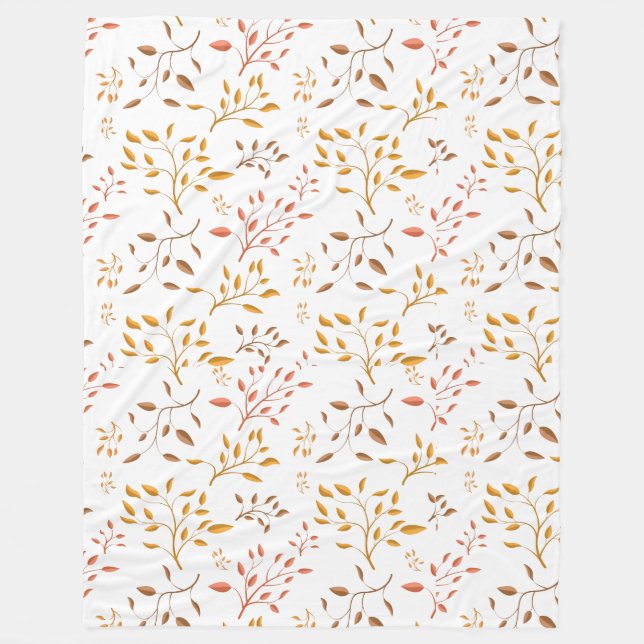 Autumn Leaf Cascade – Cozy Fleece Blanket (Vorderseite)