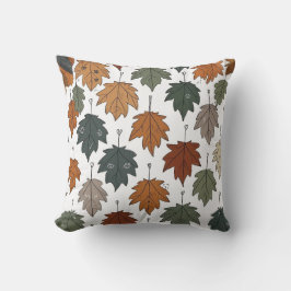 Autumn Leaf  Doodle Throw Pillow Kissen