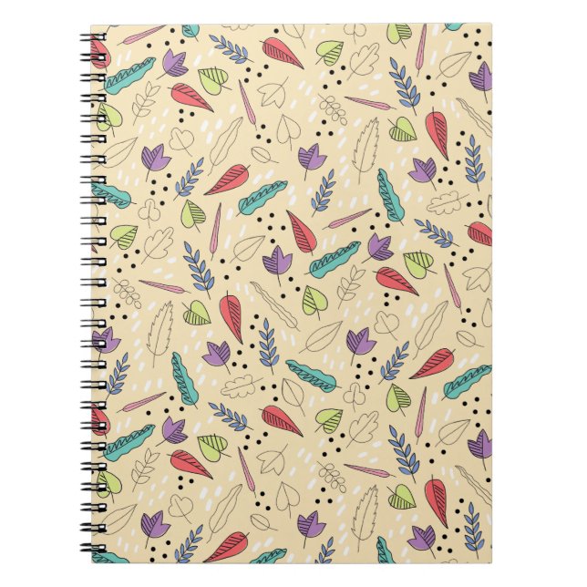 Autumn Leaf Medley Colorful Fall Notizblock (Vorderseite)