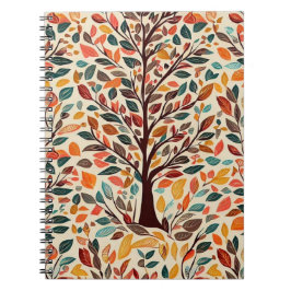 AUTUMN LEAF TREE DESIGN NOTIZBLOCK