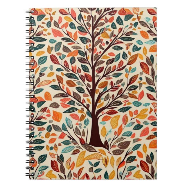 AUTUMN LEAF TREE DESIGN NOTIZBLOCK (Vorderseite)