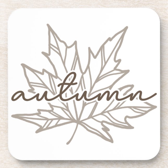 AUTUMN LEAF Untersetzer aus hartem Kunststoff (Vorderseite)