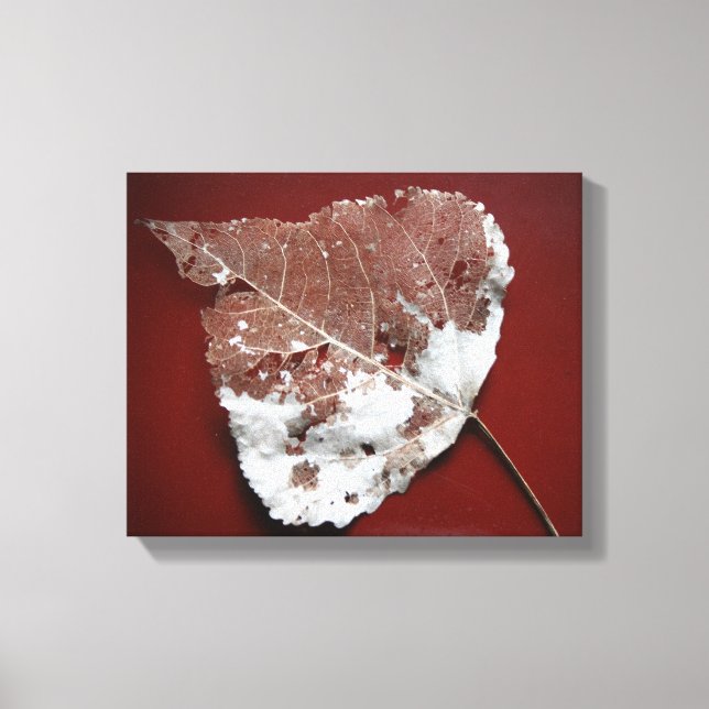 Autumn Leaf Wrapped Canvas Leinwanddruck (Vorderseite)