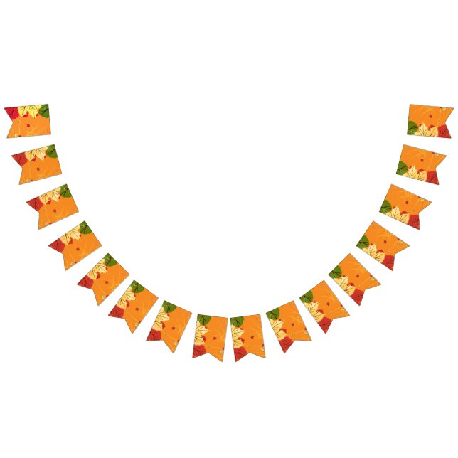 Autumn Leaves at Sunset Wimpelkette (Alle)