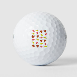 Autumn Leaves Colourfull Golfball