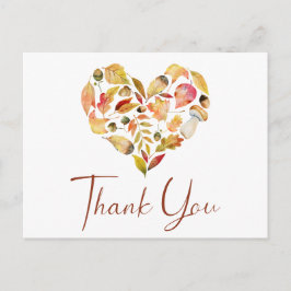 Autumn Leaves Danke Postcard Postkarte