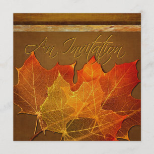 Autumn Leaves Erntedank Custom Personalisiert Einladung