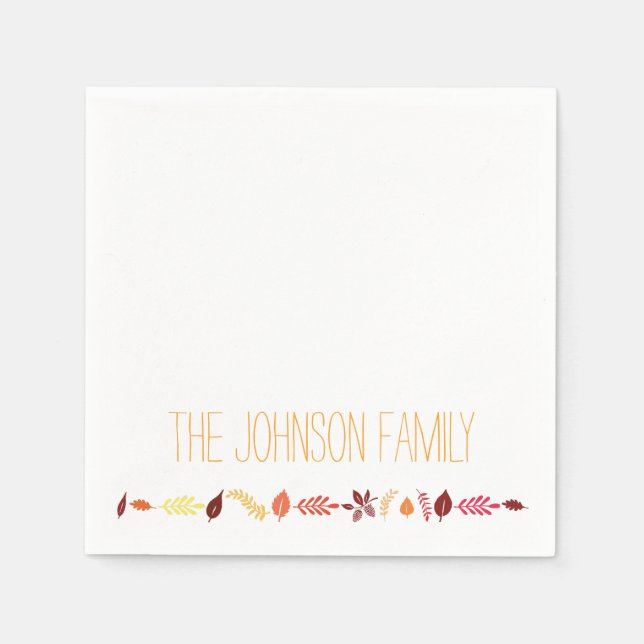 Autumn Leaves Erntedank Paper Napkins Serviette (Vorderseite)