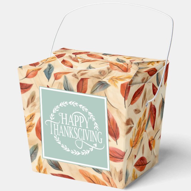 Autumn Leaves Favor Gift Box Geschenkschachtel (Vorderseite)