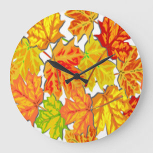 AUTUMN LEAVES GROßE WANDUHR