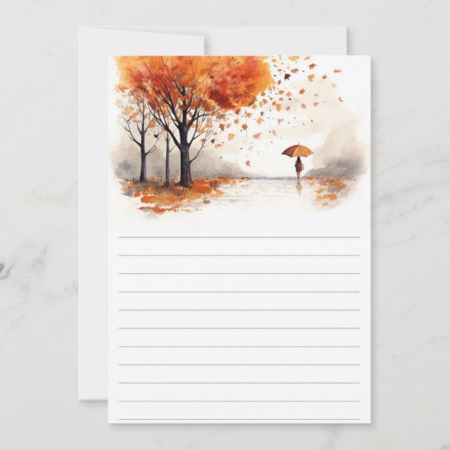 Autumn Leaves Hardcover Notebook | Fall Forest Jou Einladung (Vorderseite)