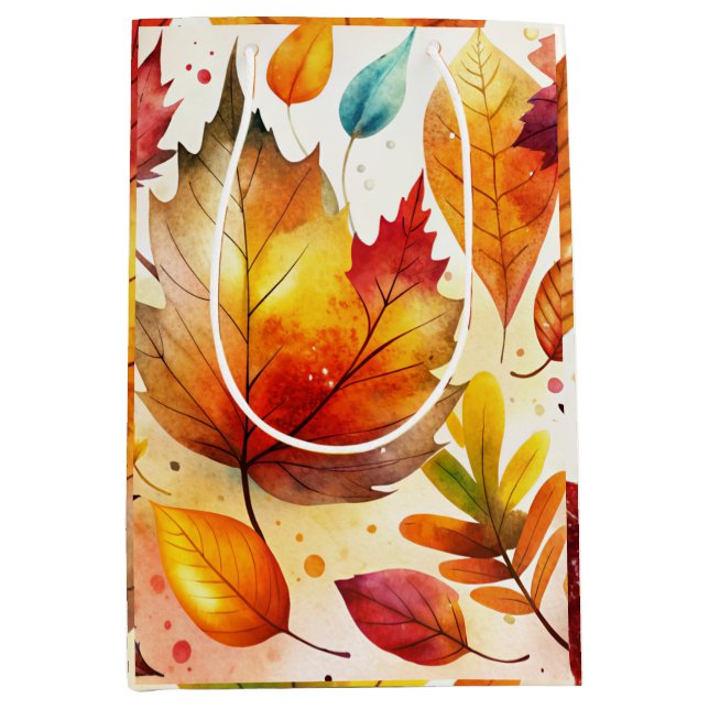Autumn Leaves Mittlere Geschenktüte (Vorderseite)
