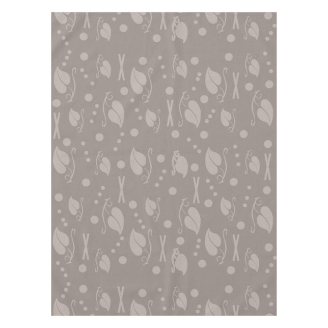 Autumn Leaves Muster Taupe Tischdecke (Vorderseite)