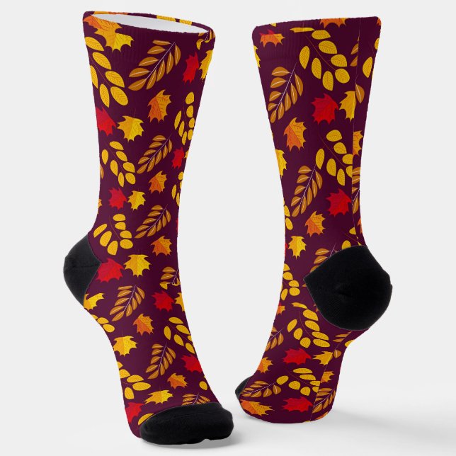 "AUTUMN Leaves" Mustersocken Socken (Gewinkelt)