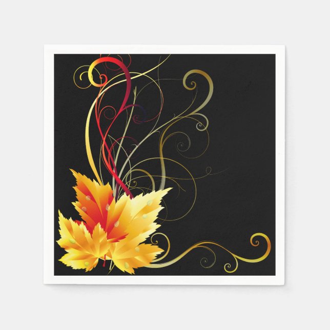 Autumn Leaves Napkins Serviette (Vorderseite)