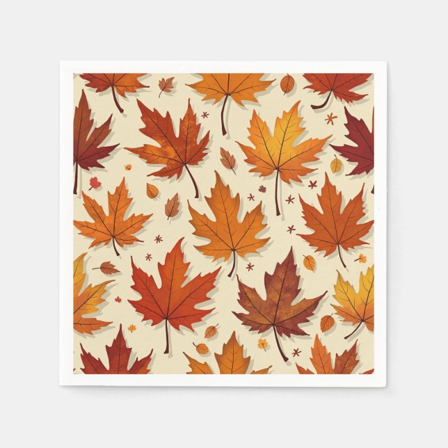 Autumn Leaves Paper Napkin Serviette (Vorderseite)