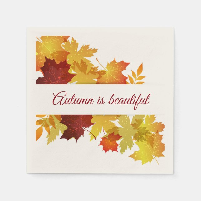 Autumn Leaves Paper Napkins Serviette (Vorderseite)