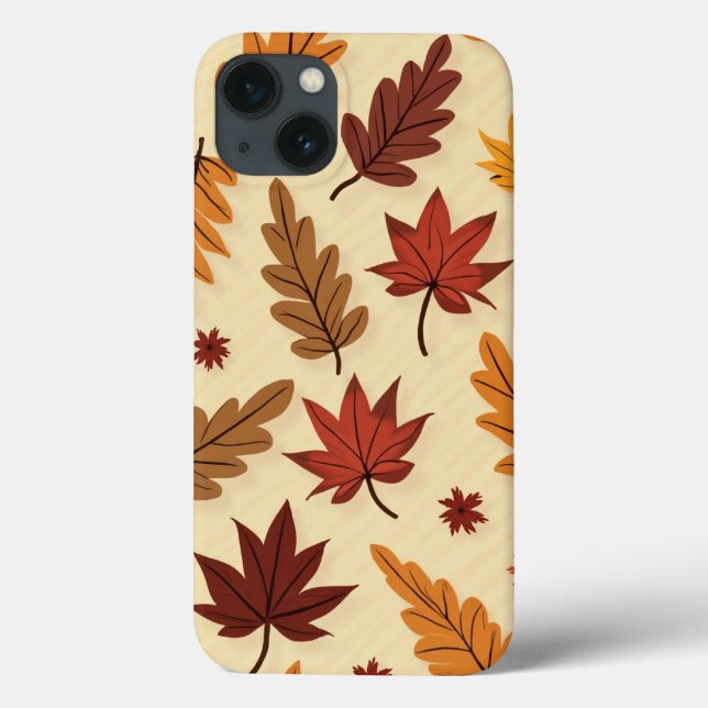 Autumn Leaves Pattern iPhone 13 Fall Case-Mate iPhone Hülle (Rückseite)