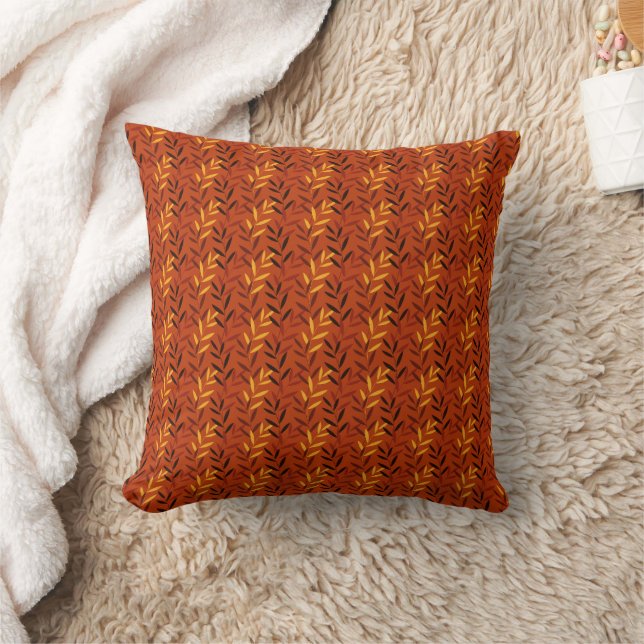 Autumn Leaves Pattern - Warm Fall Foliage Design Kissen (Decke)