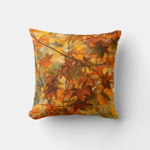 Autumn Leaves Pumpkin Orange farbig Kissen