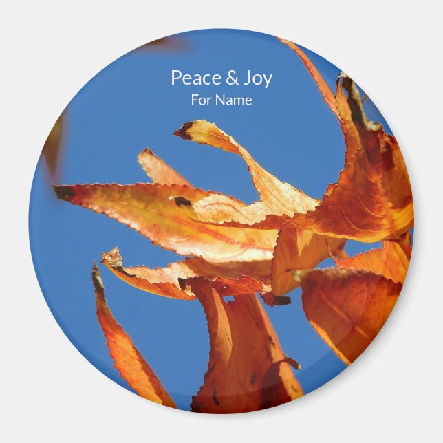 Autumn Leaves Round Magnet (Vorne)