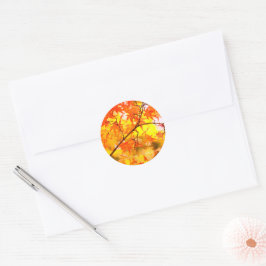 Autumn Leaves [Round Seal] Runder Aufkleber