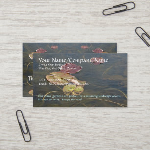 Autumn Lilypads Series - Customized Business Card Visitenkarte