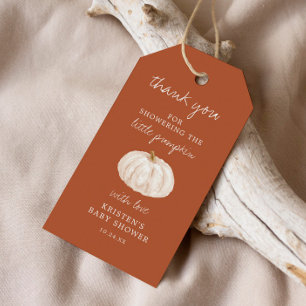 Autumn Little Pumpkin Baby Shower Vielen Dank Geschenkanhänger