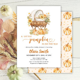 Autumn Little Pumpkin Neutral Baby Shower Einladung