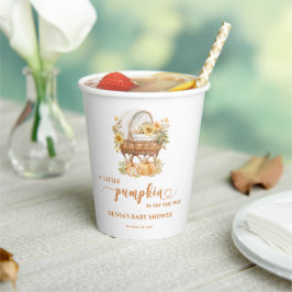 Autumn Little Pumpkin Neutral Baby Shower Pappbecher