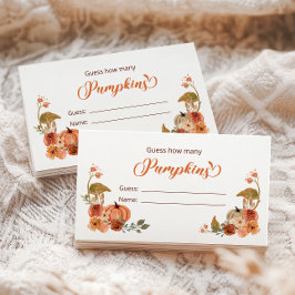 Autumn Little Pumpkin schätzt wie viele Pumpkins Begleitkarte