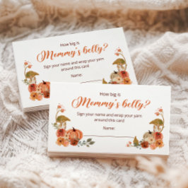 Autumn Little Pumpkin Wie groß ist Mommys Bauch Begleitkarte