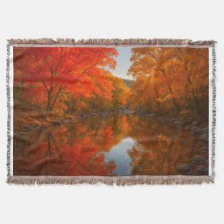 Autumn Lost Maples Throw Blanket - Fall Foliage  Decke