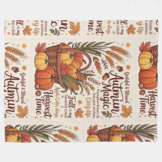 Autumn magic harvest time stylish Blanket New Home Fleecedecke