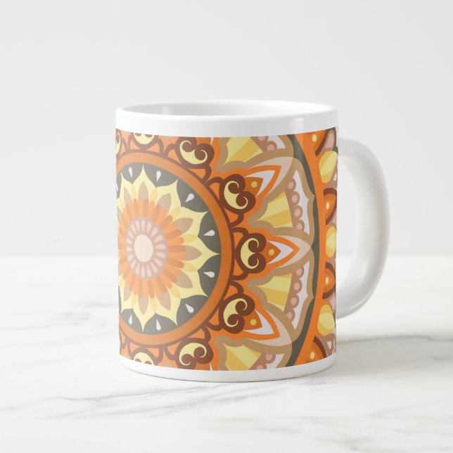 Autumn Mandala Jumbo-Tasse (Vorderseite Rechts)