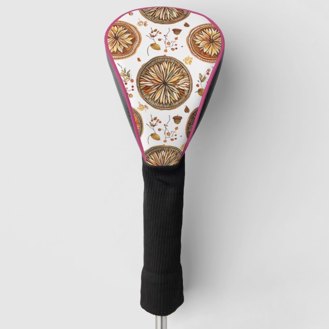 Autumn Mandala Pattern Golf Headcover (Vorderseite)