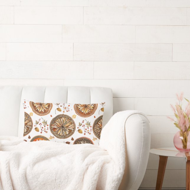 Autumn Mandala Pattern Lendenkissen (Liege)