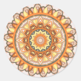 Autumn Mandala Runder Aufkleber