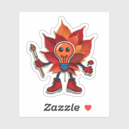 Autumn Mood: Happy Season / Red Leaf Sticker #7