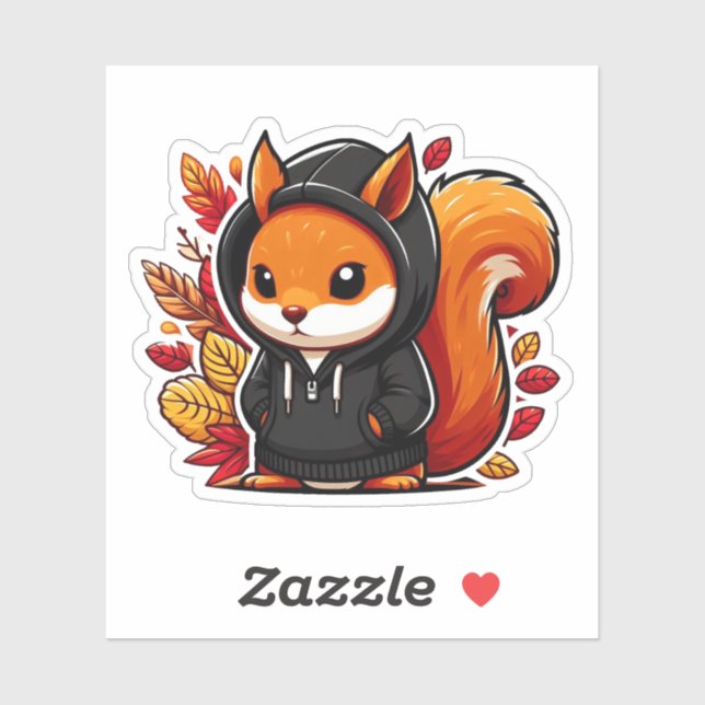 Autumn Mood: Happy Season / Squirrel Sticker #4 (Blatt)