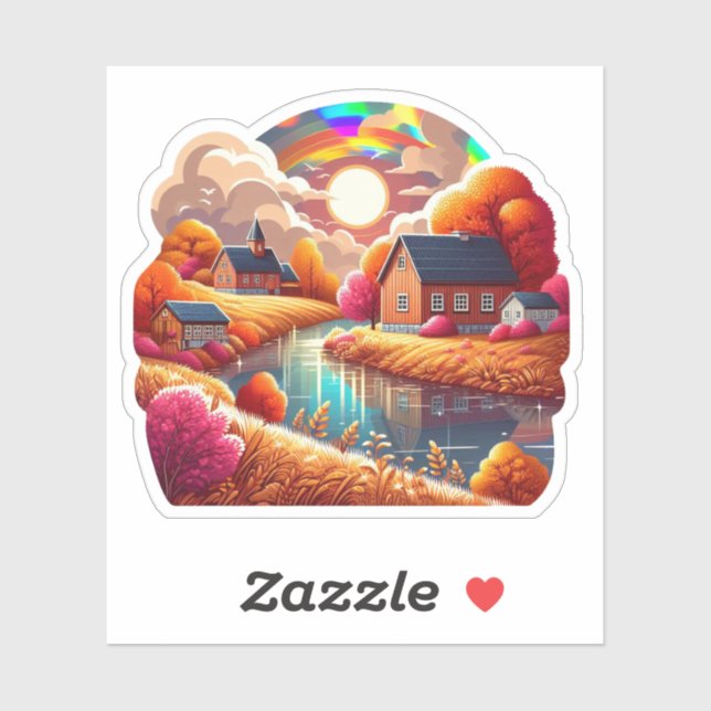 Autumn Mood: Happy Season / Village Sticker #1 (Blatt)