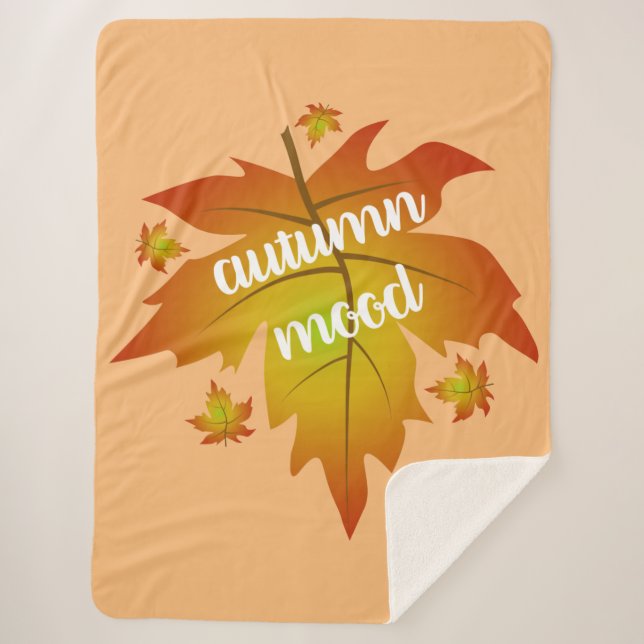 Autumn mood typography maple leaves   sherpadecke (Vorderseite)