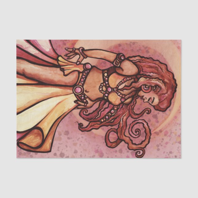 Autumn Moon Belly Dancer Goddess Seidenpapier (Vorderseite)