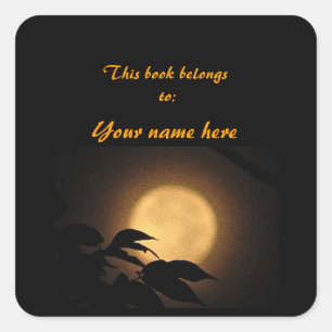Autumn Moon Buchzeichen Sticker