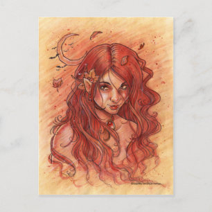 Autumn Moon Postcard Postkarte